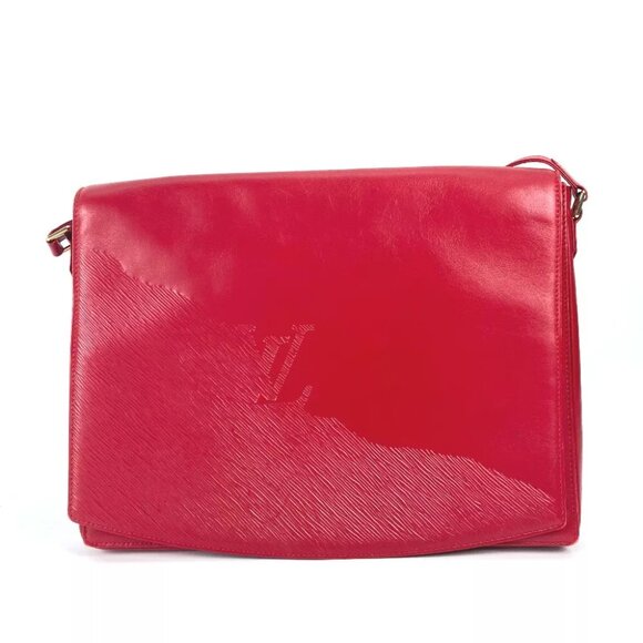 LOUIS VUITTON M63937 Opera Delph Shoulder flap Shoulder Bag Leather Red - Picture 1 of 15